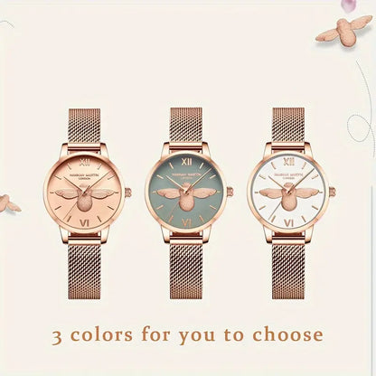 HANNAH MARTIN Elegant Women's Unique Bee Wing Watch