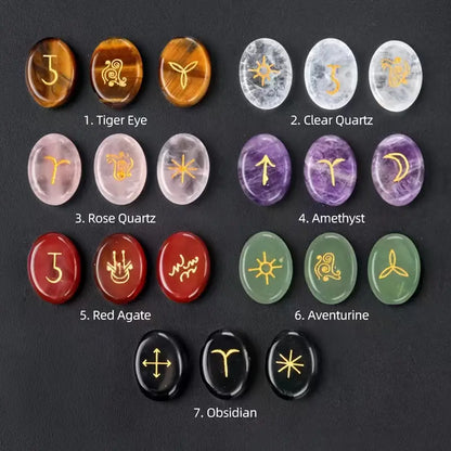 Divinity Natural Runestones - 13 Piece Engraved Set