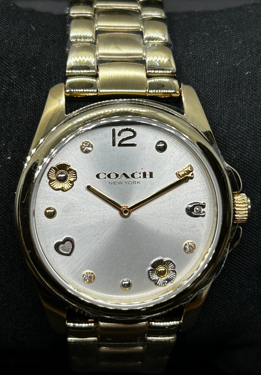 COACH NEW YORK - "Orson Honey" Model Womens Watch with Gold-Tone Band