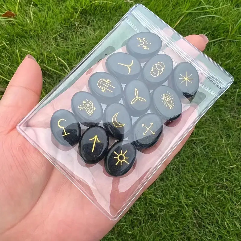 Divinity Natural Runestones - 13 Piece Engraved Set