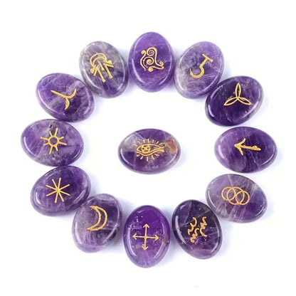 Divinity Natural Runestones - 13 Piece Engraved Set