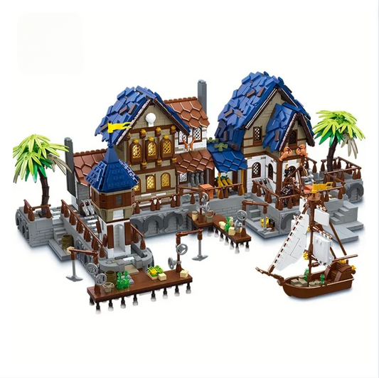 Mini Blocks Caribbean Pirate Town Set - 2,929 Pieces