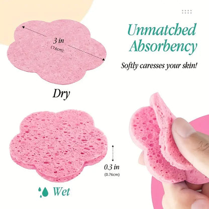 Compressed Facial Sponges Reusable & Washable Makeup Removal Puffs