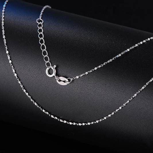 ALICE - "Petite Silver Chains" - Italian .925 Sterling Silver Gypsophila Link Style Necklace Chain