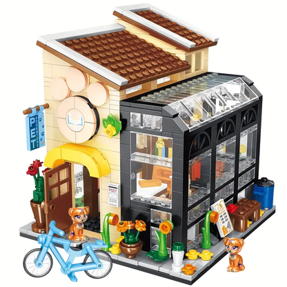 Mini Blocks City Bookstore Dream House with LED Lighting Blocks