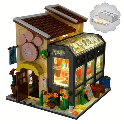 Mini Blocks City Bookstore Dream House with LED Lighting Blocks