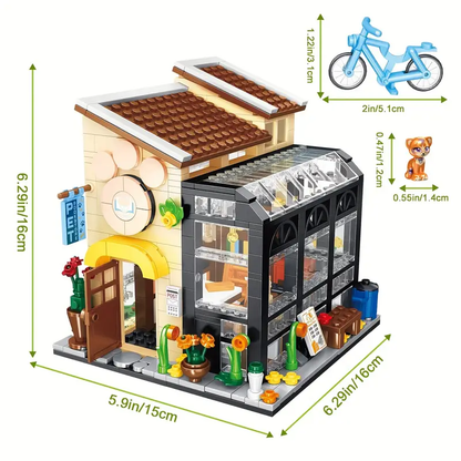 Mini Blocks City Bookstore Dream House with LED Lighting Blocks