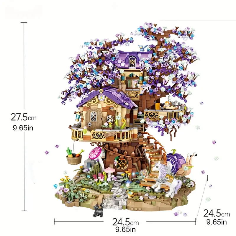 Mini Blocks Fluorescent Fairy Tree Dream House - 3,991 pieces