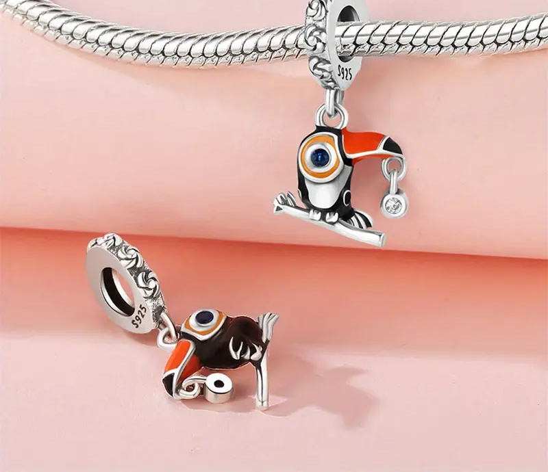 ALICE .925 Sterling Silver Charms - Jungle Toucan