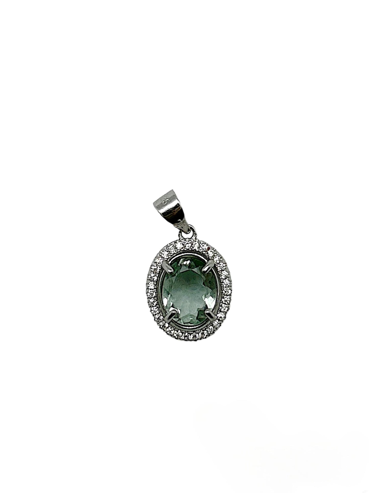 ALICE - LUXE Custom - 1.52 Carat Natural Sea Foam Mozambique Tourmaline in solid .925 Sterling Silver Pendant - GCI Certified